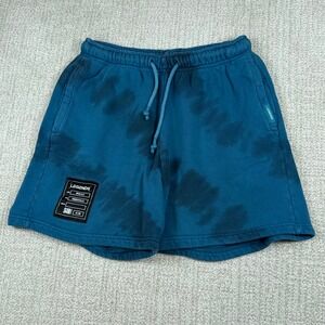 Legends Mens Medium Fairfax 5.5" Blue Tie Dye Fleece Lined Sweat Shorts